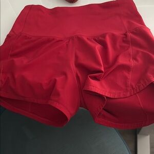 Lululemon  4 inch speed up  Red Athletic Shorts never worn
